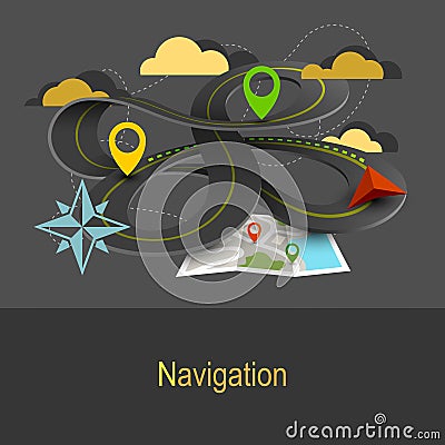 Navigation Concept Vector Illustration