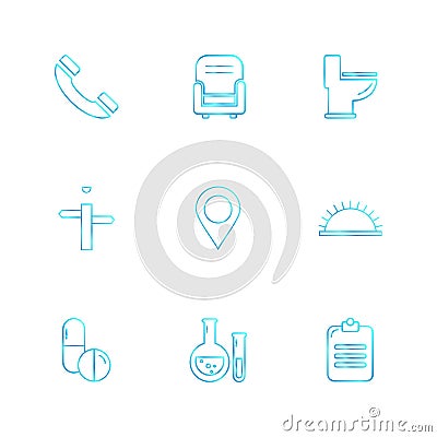 navigation , connectivity , network , graph , eps icons set vector Vector Illustration