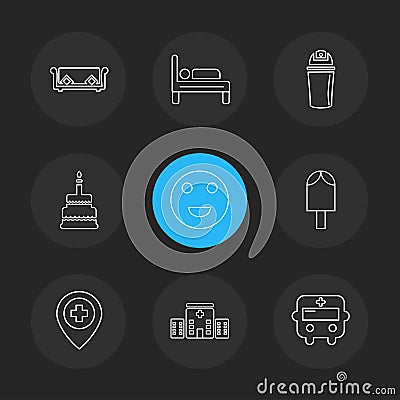 navigation , connectivity , network , graph , eps icons set vector Vector Illustration