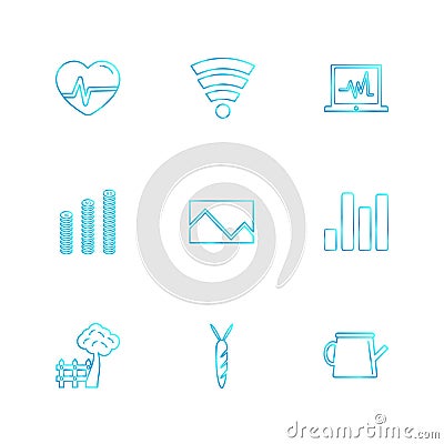 navigation , connectivity , network , graph , eps icons set vector Vector Illustration