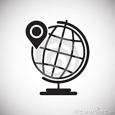 Navigation global positioning system icon on white background for graphic and web design, Modern simple vector sign. Internet Vector Illustration