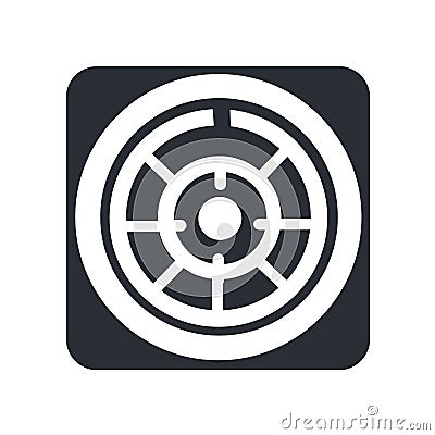 Navigation Helm icon vector sign and symbol isolated on white background, Navigation Helm logo concept Vector Illustration