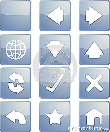 Navigation icons Stock Photo