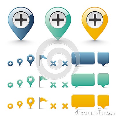 Navigation icons Stock Photo