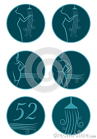 Navigation Icons in the hotel Stock Photo