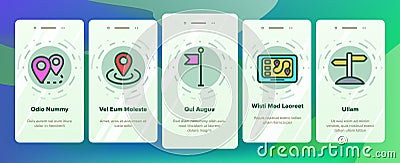 Navigation Linear Vector Onboarding Vector Illustration