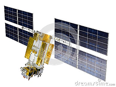 Navigation satellite isolated Stock Photo