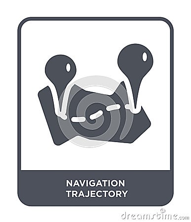 navigation trajectory icon in trendy design style. navigation trajectory icon isolated on white background. navigation trajectory Vector Illustration