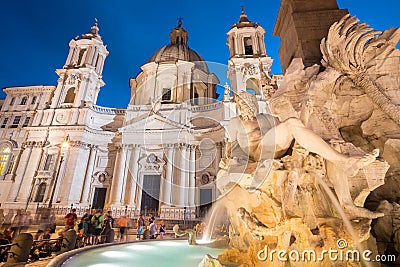 Navona square in Rome, Italy. Stock Photo