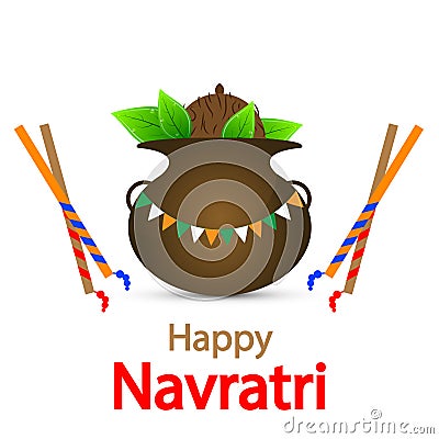 Navratri Indian dandia sticks Vector Illustration