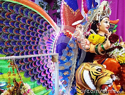 Navratri Indian Goddess Devotional festival Stock Photo