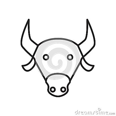 Navratri sac cow line style icon Vector Illustration