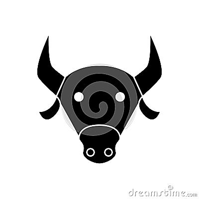 Navratri sac cow silhouette style icon Vector Illustration