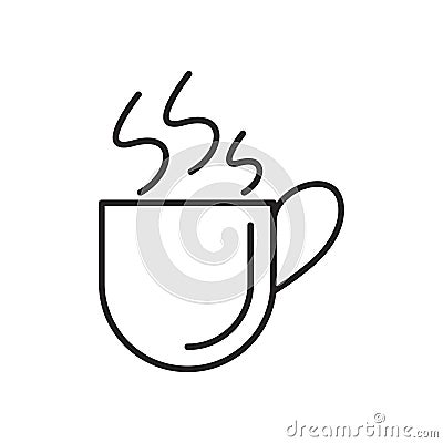 Navratri teacup line style icon Vector Illustration