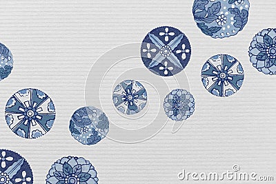 Navy blue floral patterned background design Stock Photo