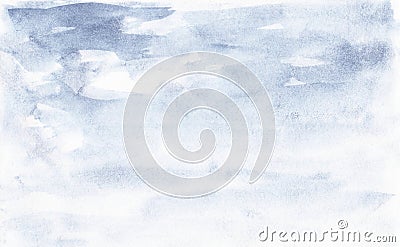 Navy blue watercolor texture Soft brush strokes Abstract background Stock Photo