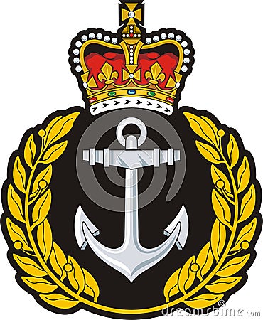 Navy cap badge Vector Illustration