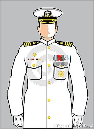 Navy Officer Vector Illustration