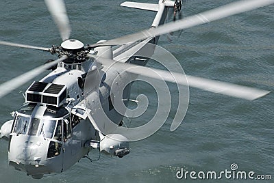 Navy rescue chopper Stock Photo