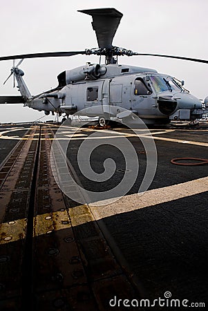 Navy rescue helicopter Stock Photo