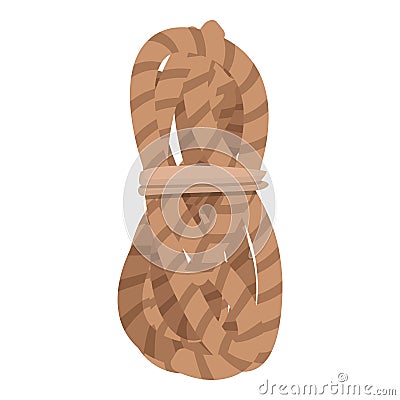 Navy rope icon cartoon vector. Knot cord Vector Illustration