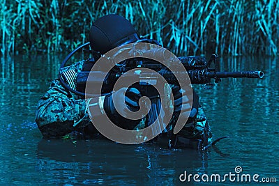 Navy SEAL frogman Stock Photo