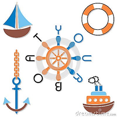 Navy symbols Vector Illustration