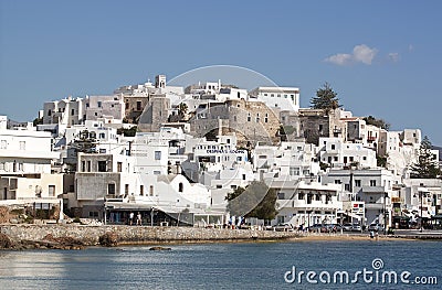 Naxos town Editorial Stock Photo