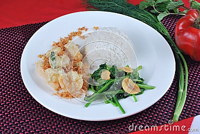 Nayo sauce shrimp with cah poling cay Stock Photo