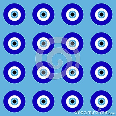 Nazar Amulet Blue Eye - skyblue background Stock Photo