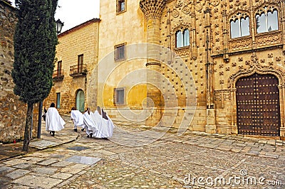 Nazarenes, Holy Week in Baeza, Jaen province, Andalusia, Spain Editorial Stock Photo