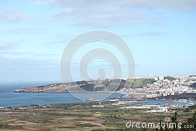 NazarÃ© (south) - Portugal Stock Photo