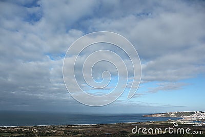 NazarÃ© (south) - Portugal Stock Photo