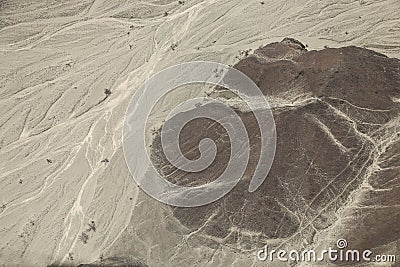 Nazca desert, Peru, hieroglyph astronaut Stock Photo