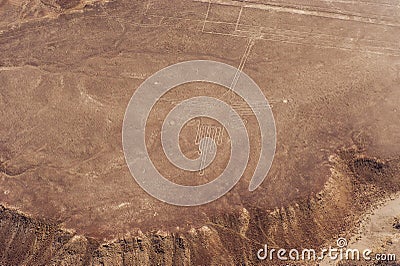 Nazca Lines and geoglyphs Stock Photo