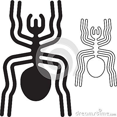 Nazca lines spider Vector Illustration