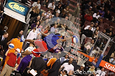 NBA Acrobatic Halftime Show Editorial Stock Photo