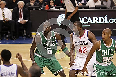 NBA Boston Celtics v 76ers Editorial Stock Photo