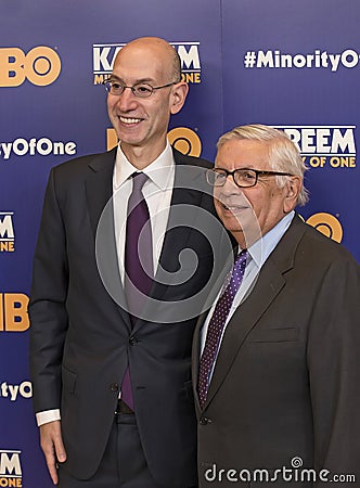 NBA Commissioner Adam Silver and Predecessor David Stern Editorial Stock Photo