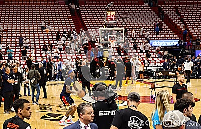 NBA Playoffs, Game 3 between Denver Nuggets and Miami Heat: Kaseya Center Stadium before the game Editorial Stock Photo