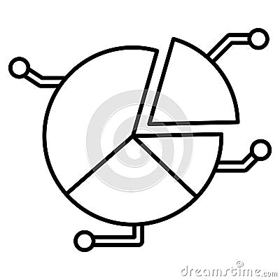 Circle Chart outline vector icon which can easily modify or edit Vector Illustration