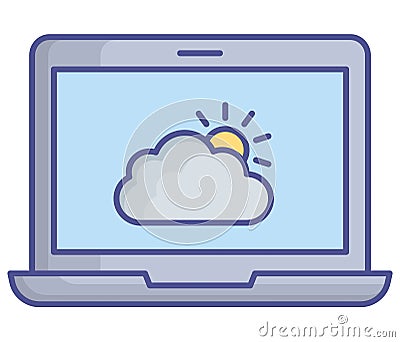 Cloud Backup Glyph Style vector icon which can easily modify or edit Vector Illustration
