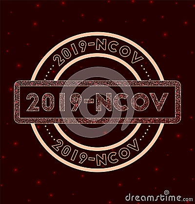 2019-ncov badge. Vector Illustration