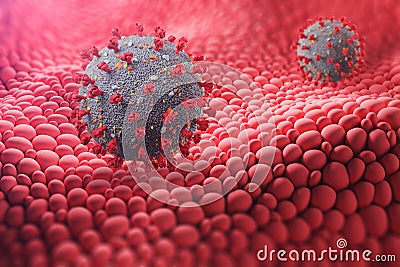 Ncov coronavirus concept, microscopic research Stock Photo