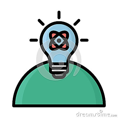 Creativity, generate idea Vector Icon which can easily modify Vector Illustration