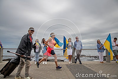 2nd anniversary of full scale Russia invasion and war on Ukraine. Protest against the war in Cape Town, South Africa Editorial Stock Photo