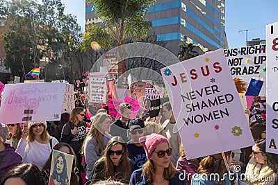 2nd Annual Women`s March - Jesus Never Shamed Women Editorial Stock Photo