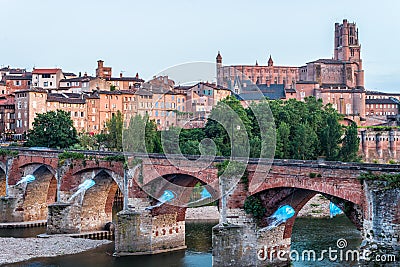 22nd of August 1944 Bridge in Albi, France Stock Photo