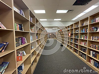 2nd and Charles vintage retail super store interior book shelf aisle Editorial Stock Photo