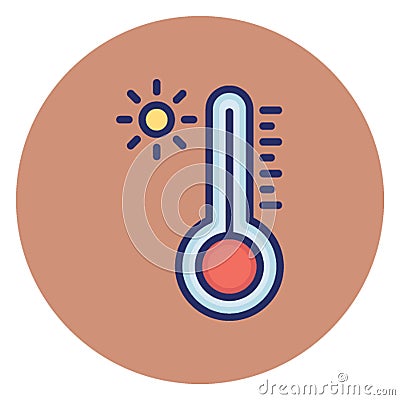 Digital thermometer, fever scale Vector Icon which can easily edit Vector Illustration